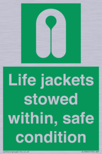 Life jackets stowed within